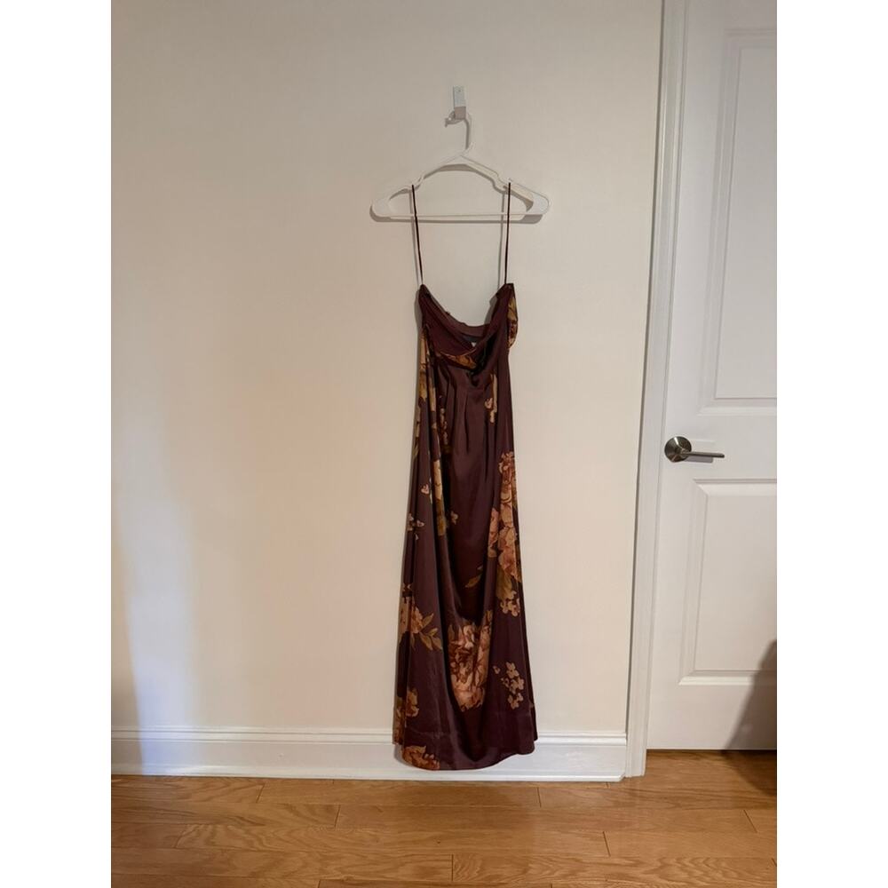 Free People Botanical Maxi Dress, Wine Combo, EUC, Size XS - Picture 4 of 6